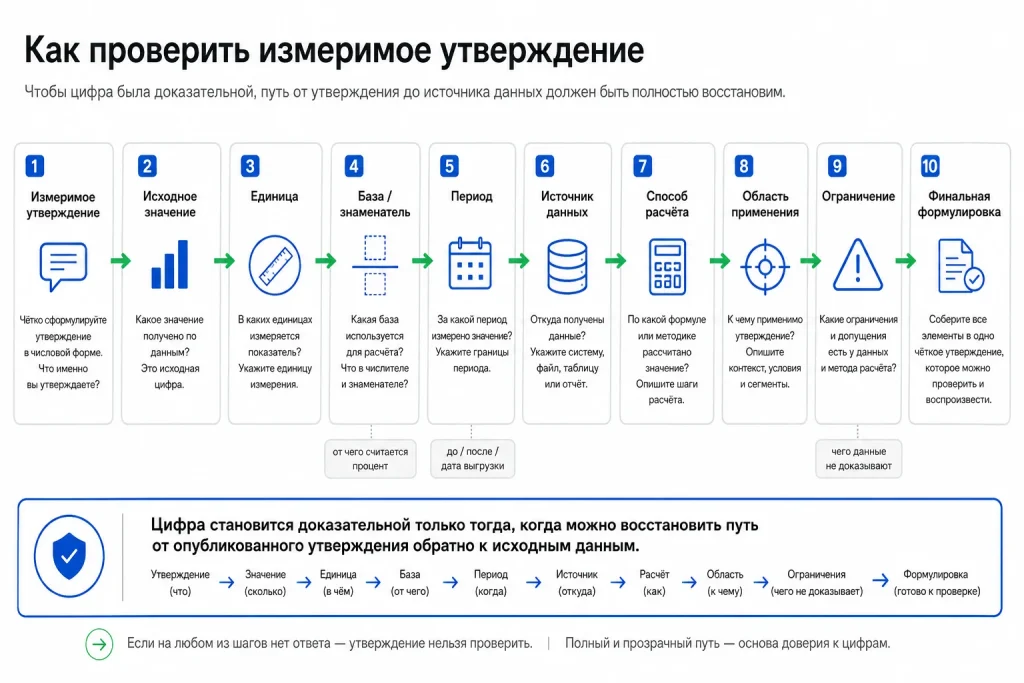 Как фактчекать цифры, даты и результаты кейсов перед публикацией